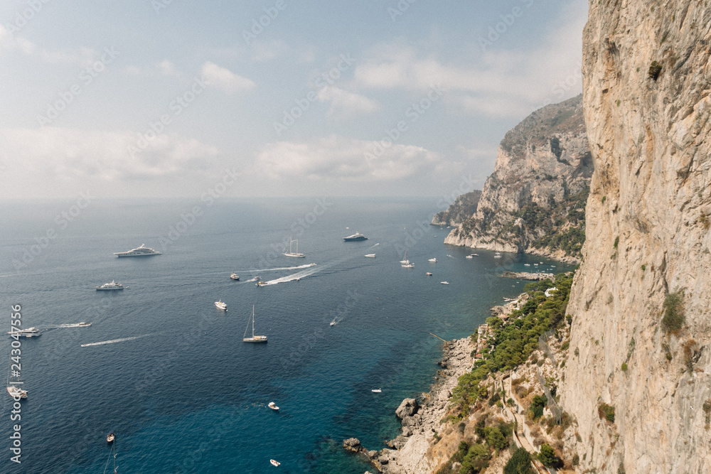view of an island of Capri Italy