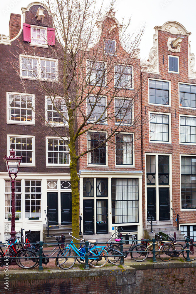 beautiful streets  in the amsterdam