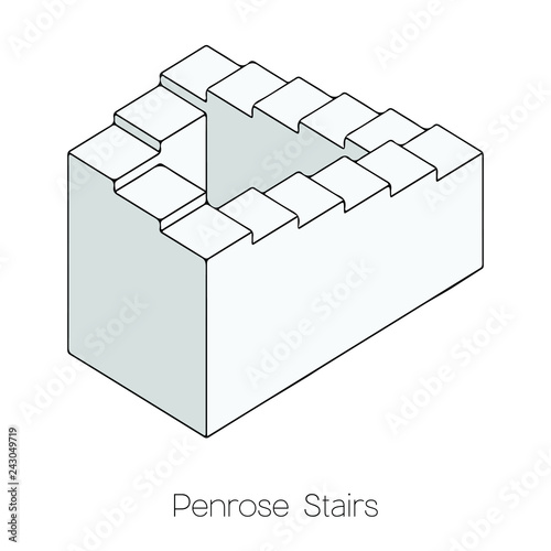 Penrose Stairs Vector Illustration