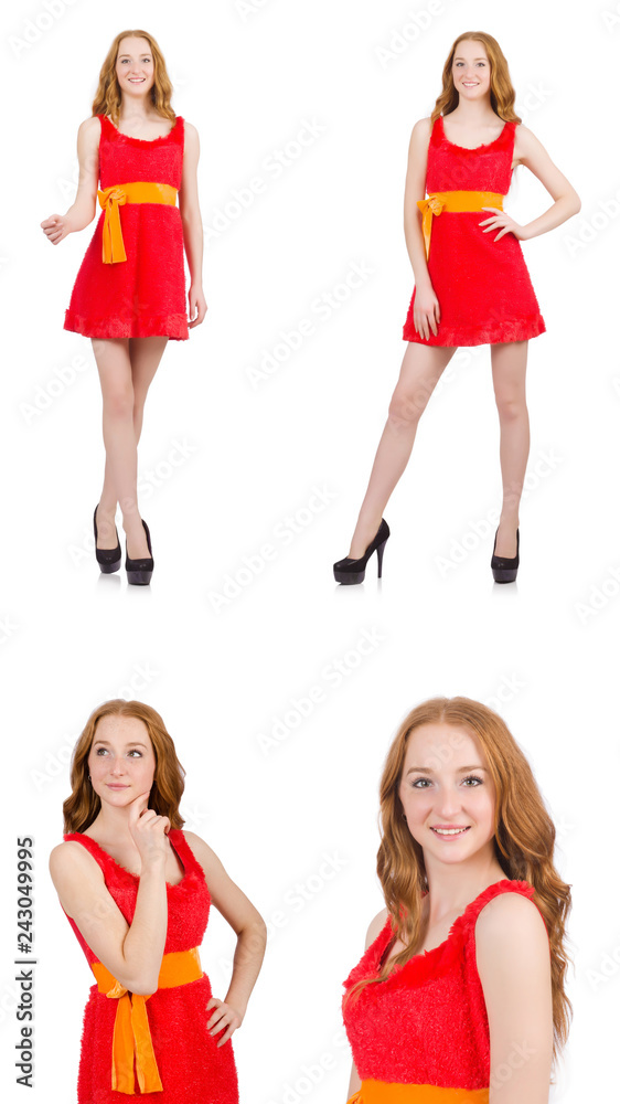 Young beautiful girl isolated on white Young beautiful girl isolated on white