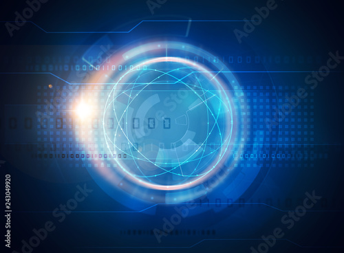 abstract blue futuristic science background