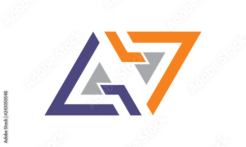 Triangle and A logo design