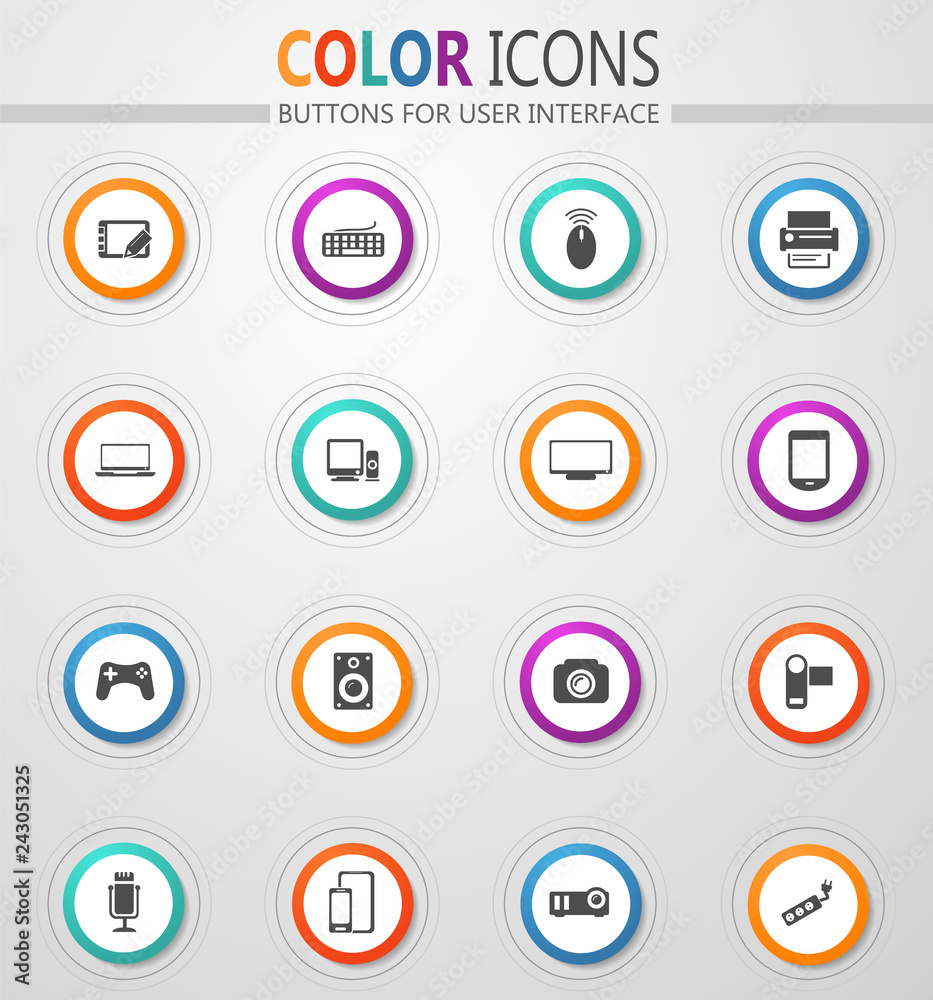 Devices icons set Devices icons set