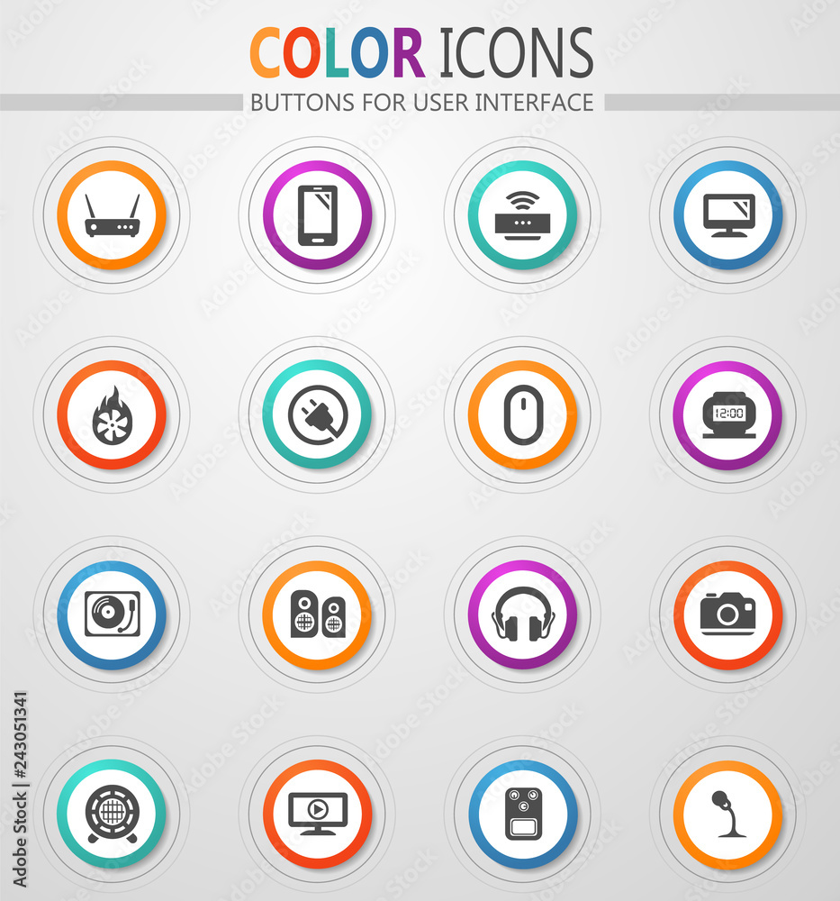 Devices icons set Devices icons set