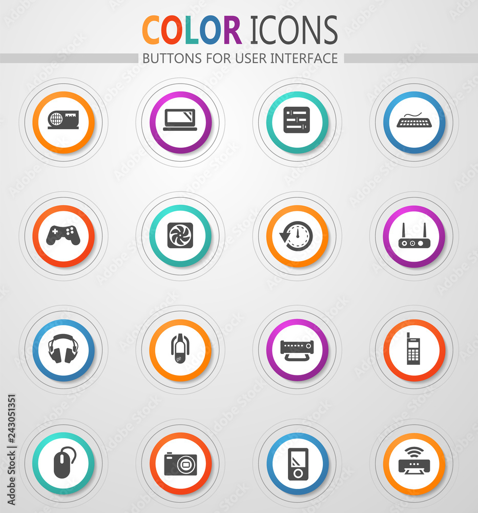 Devices icons set Devices icons set