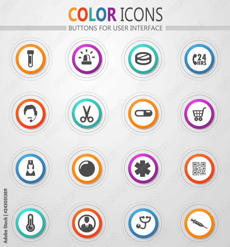 Drug store icons set Drug store icons set