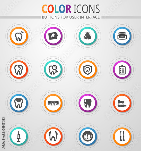 Dental icons set