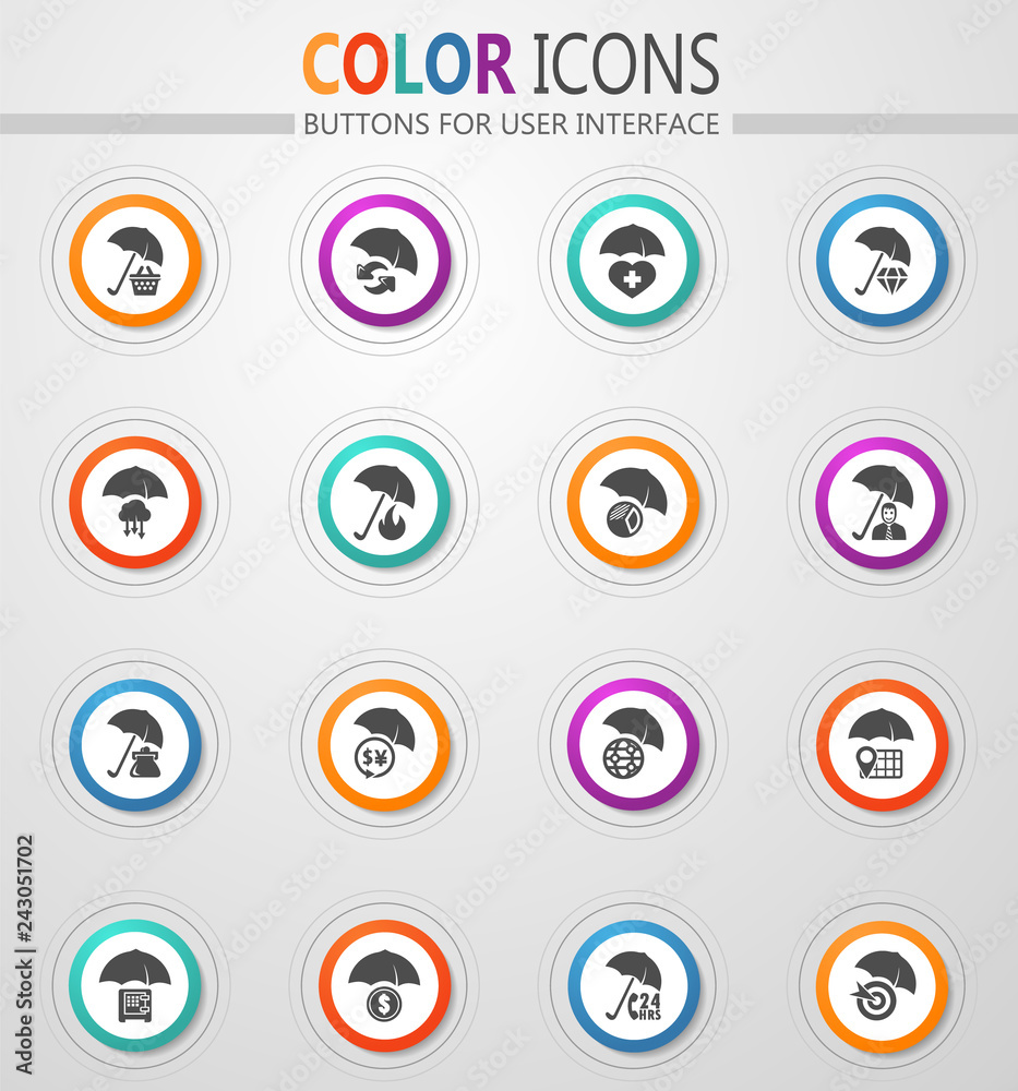 Insurance icons set Insurance icons set