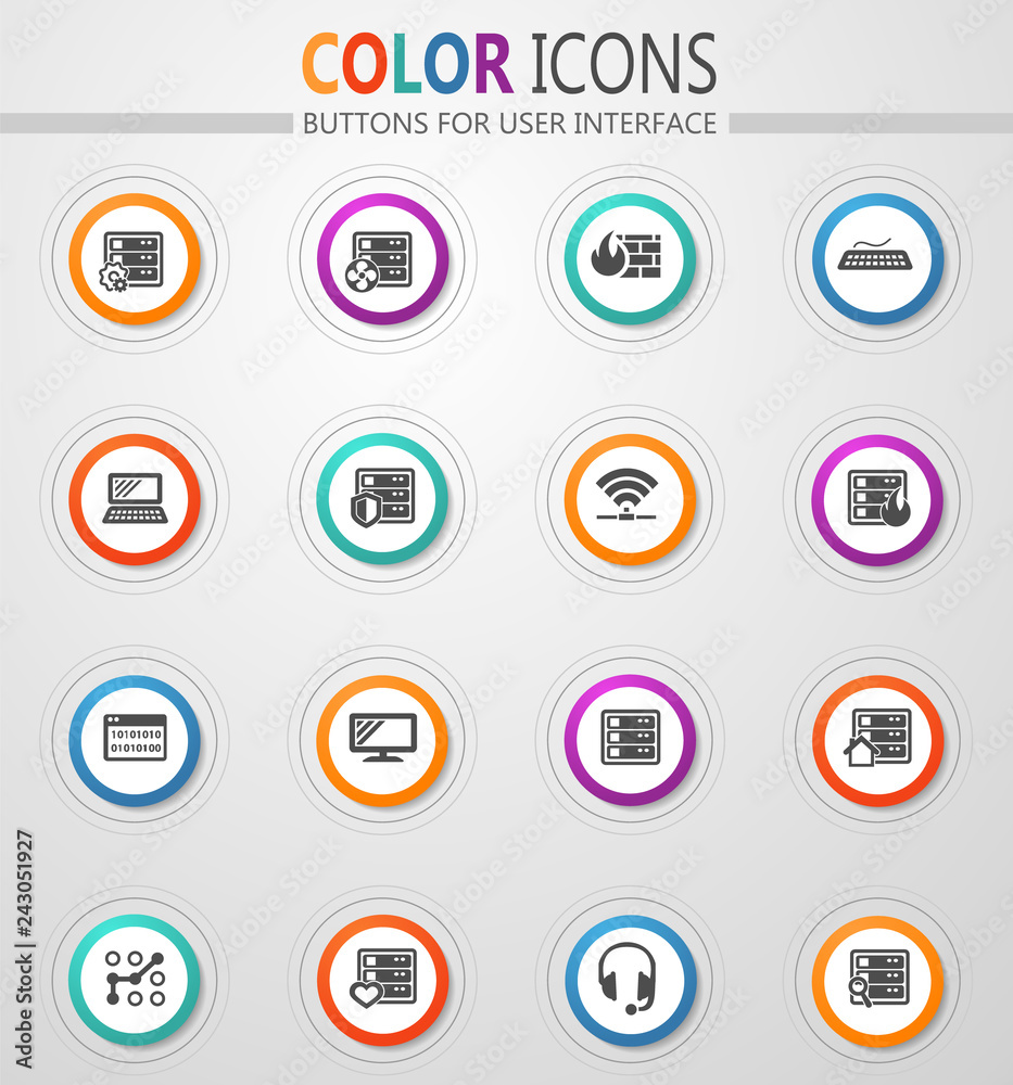 Server icon set Server icon set