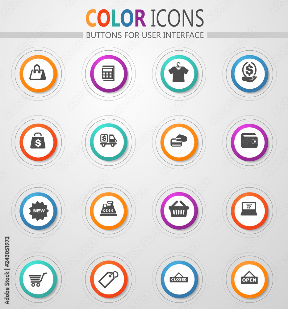 Shop icons set Shop icons set