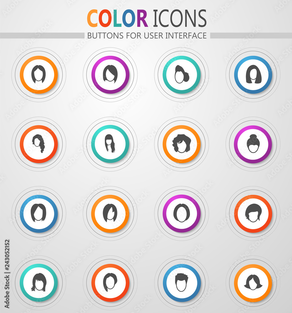 Woman icons set Woman icons set