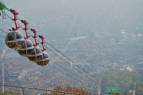 Seilbahn von 'la Bastille' in Grenoble