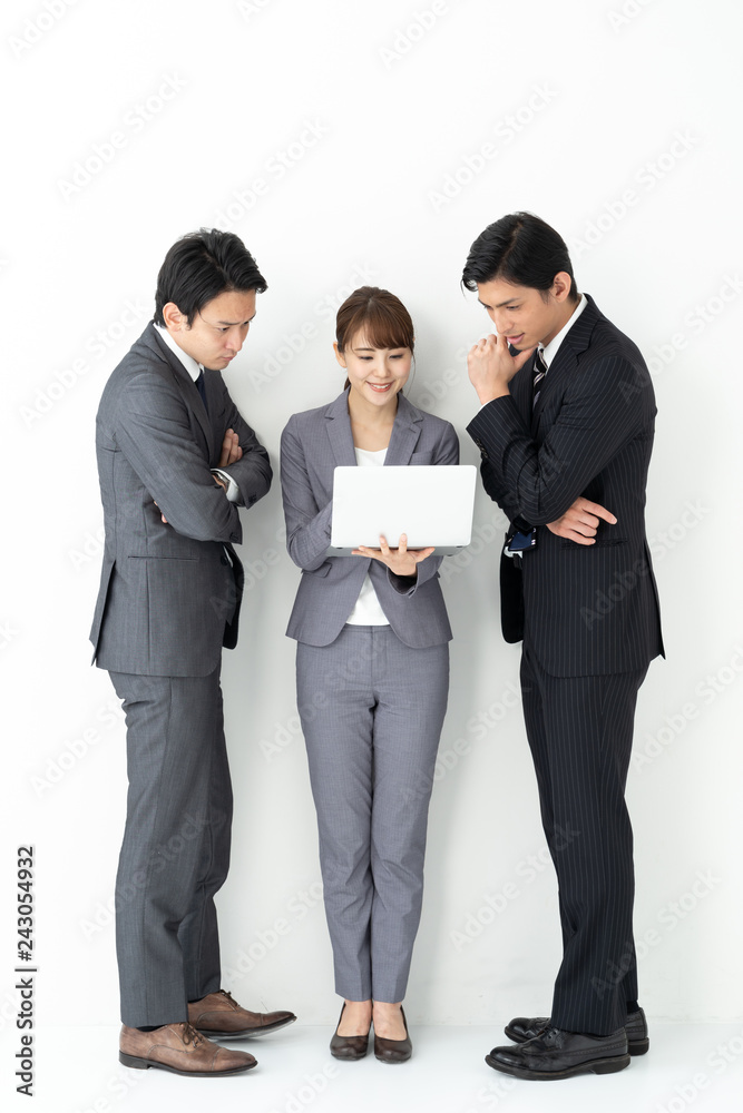 portrait of asian businessgroup on white background portrait of asian businessgroup on white background