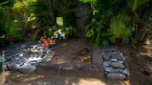 Paul Gauguin artist tomb Atuona Hiva Oa Marquesas photo