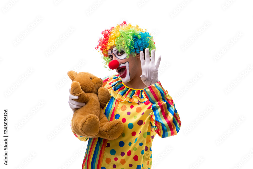 Funny clown isolated on white background Funny clown isolated on white background