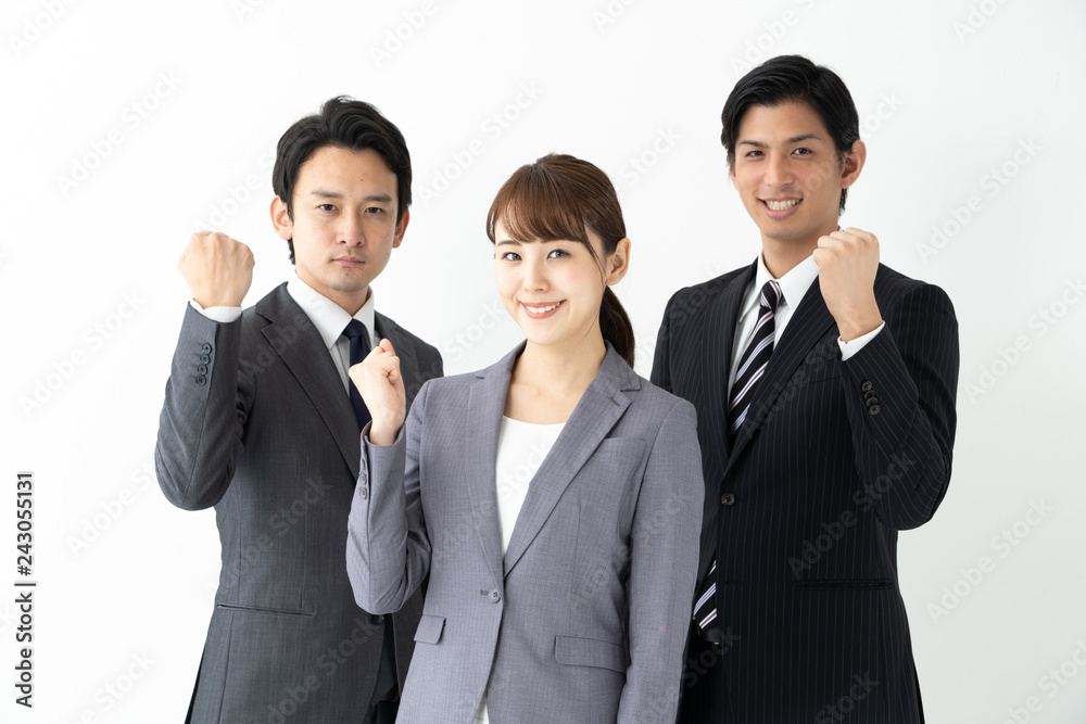 portrait of asian businessgroup on white background