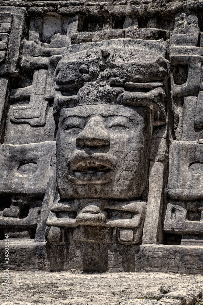 Mayan Mask, Laminai National Park, Belize