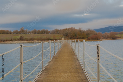 taking a walk on the footbridge of the marsh of Ullibarri Gamboa © iker