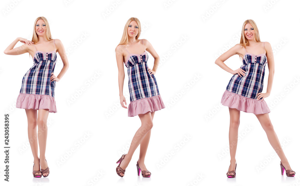 Fashionable woman isolated on white Fashionable woman isolated on white