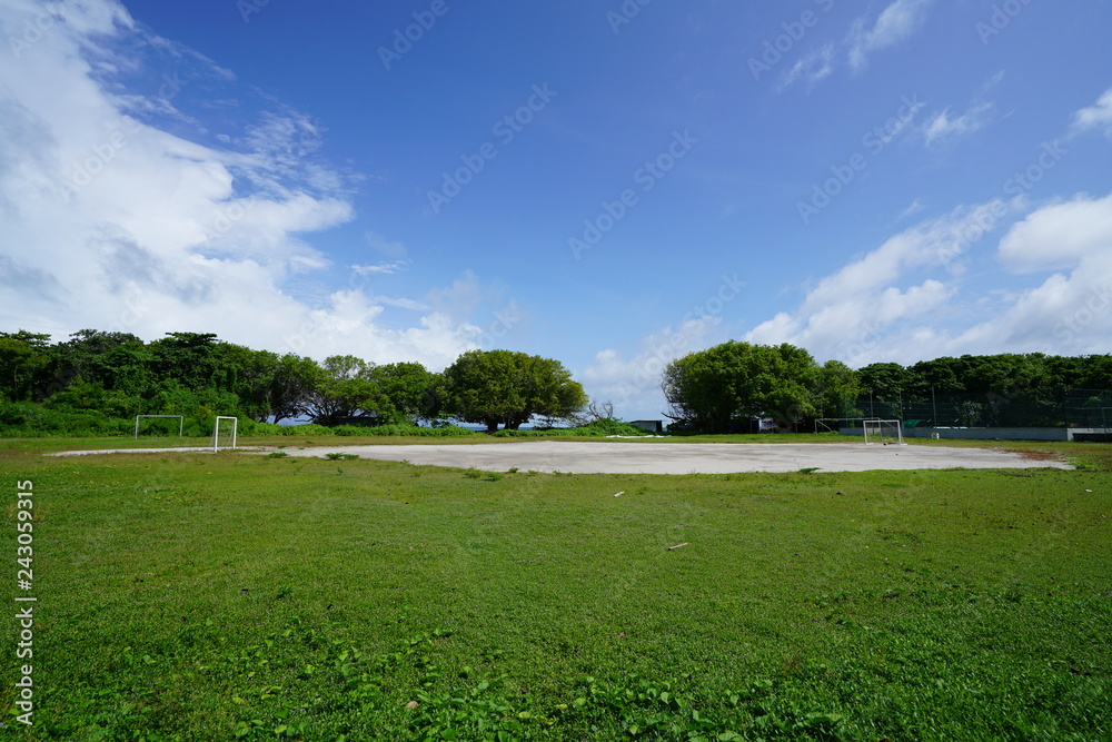 View of field on native Kamadhoo Island