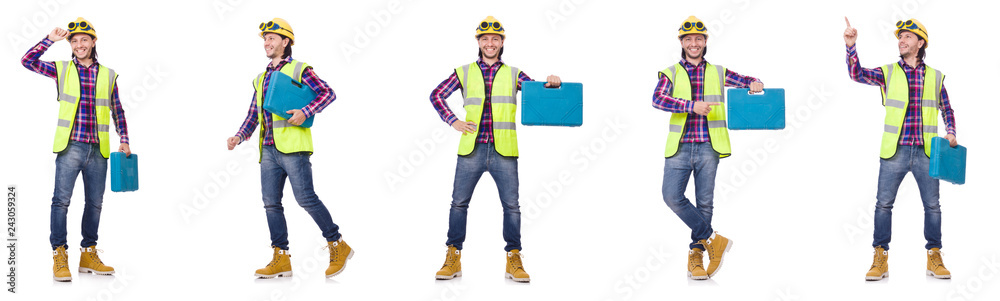 Industrial worker isolated on white Industrial worker isolated on white
