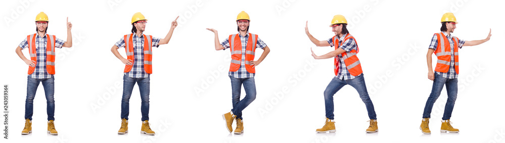 Industrial worker isolated on white Industrial worker isolated on white