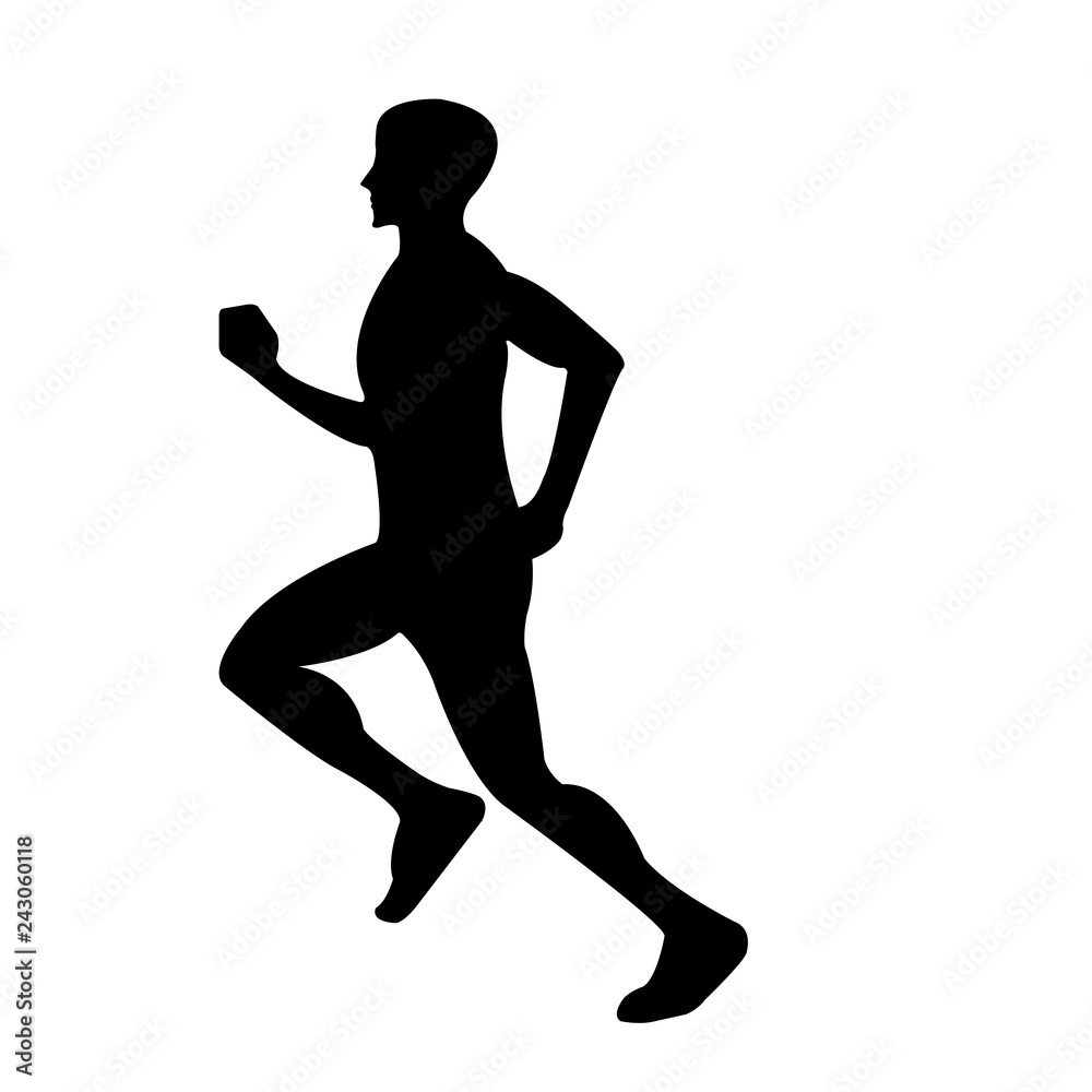 Running man. Vector illustration.
