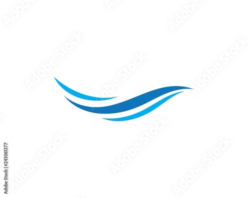 Water Wave symbol and icon Logo Template