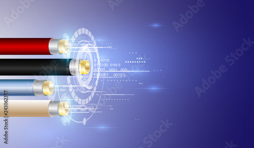 connection line on networking telecommunication concept background