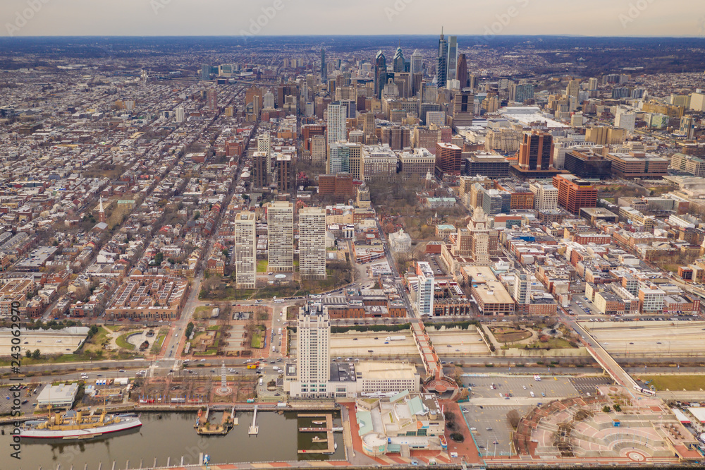 Aerial of Camden New Jersey