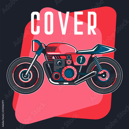 classic race motorcycle vector  logo classic motorcycle - Vector