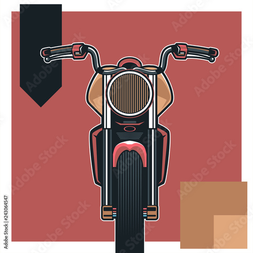 Vintage motorcycle poster - Vector