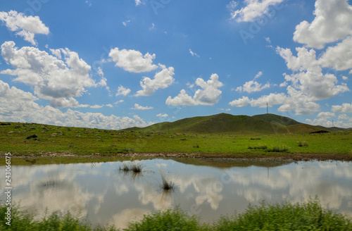 Grassland and blue sky 中国锡林