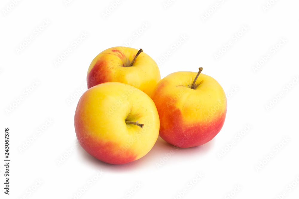 Yellow apple. Sliced. On a white background. Healthy eating. Yellow apple. Sliced. On a white background. Healthy eating.
