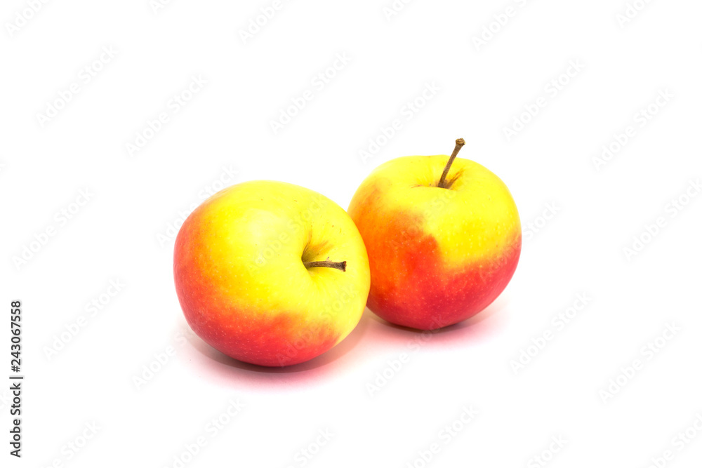 Yellow apple. Sliced. On a white background. Healthy eating. Yellow apple. Sliced. On a white background. Healthy eating.