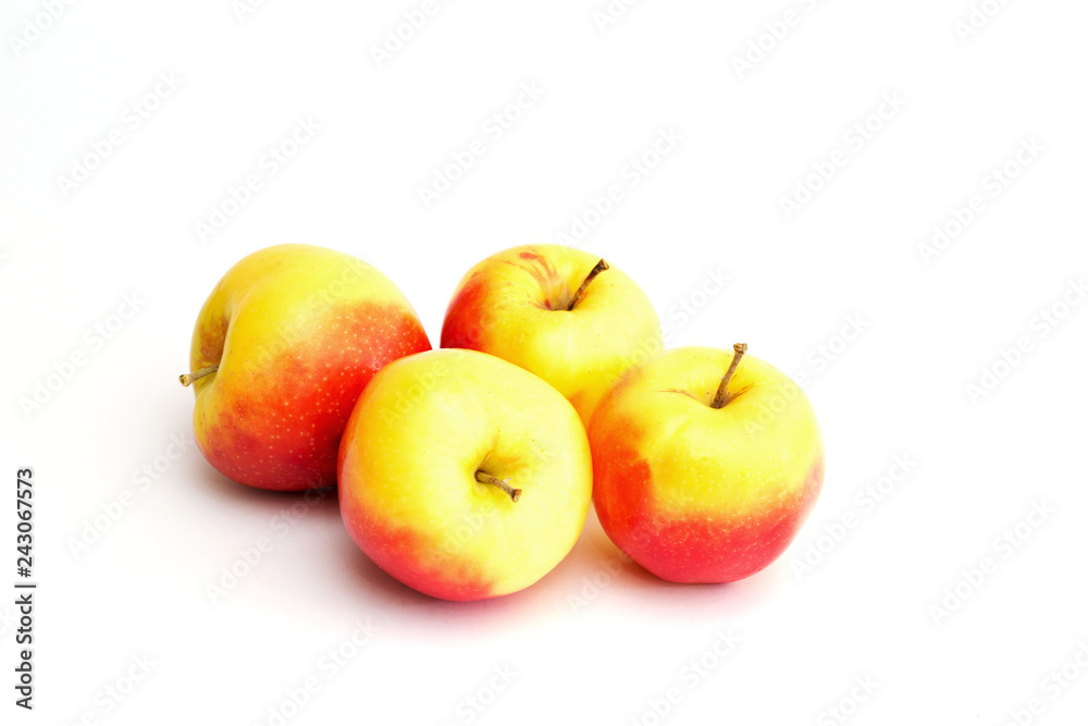 Yellow apple. Sliced. On a white background. Healthy eating. Yellow apple. Sliced. On a white background. Healthy eating.