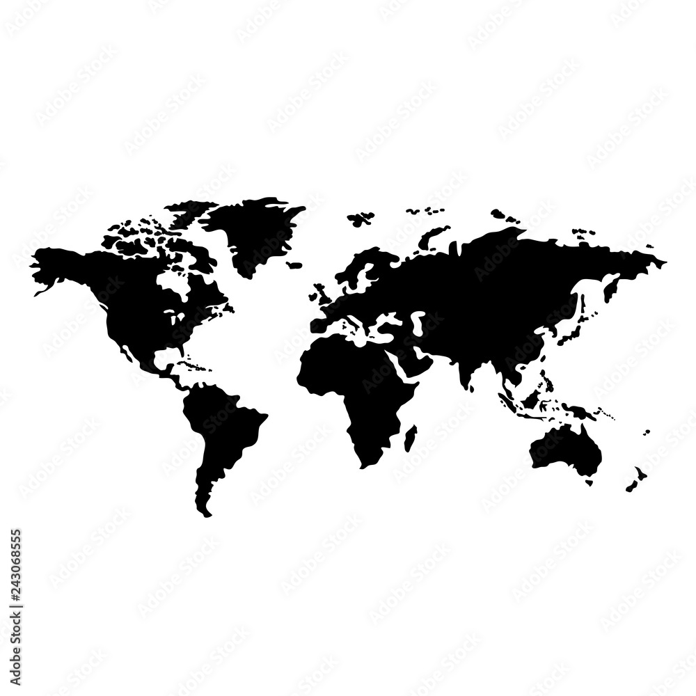 world map free hand style vector free from map illustration