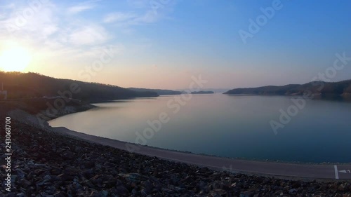 Sirikit Dam at Uttaradit province,Thailand, It was built for the purpose of irrigation, flood control and hydroelectric power production. photo