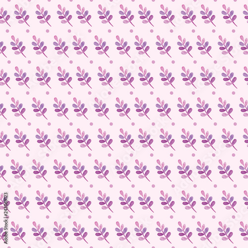 Seamless pink purple Simple leaves pattern