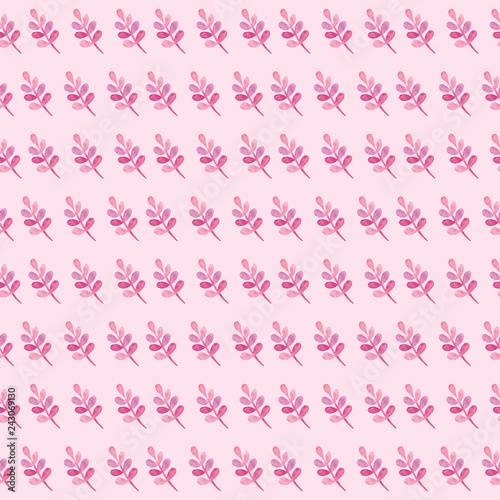 Seamless pink purple Simple leaves pattern