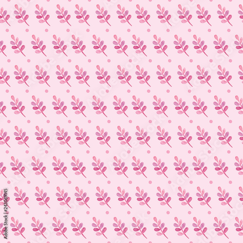 Seamless pink purple Simple leaves pattern