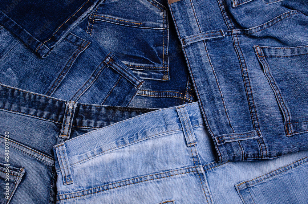 Denim. Texture of jeans.