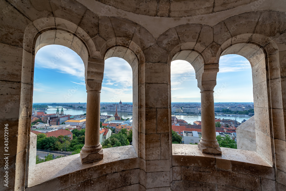 Budapest Cityscape from Fishermans Bastion