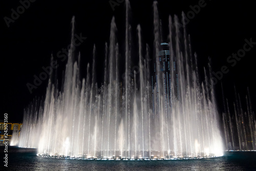 Fountains with light