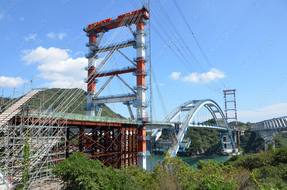 Obraz premium Huge bridge under construction
