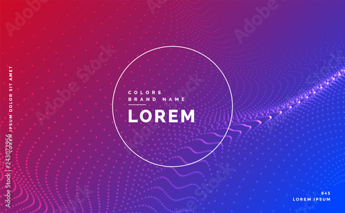 vibrant particles background with text space