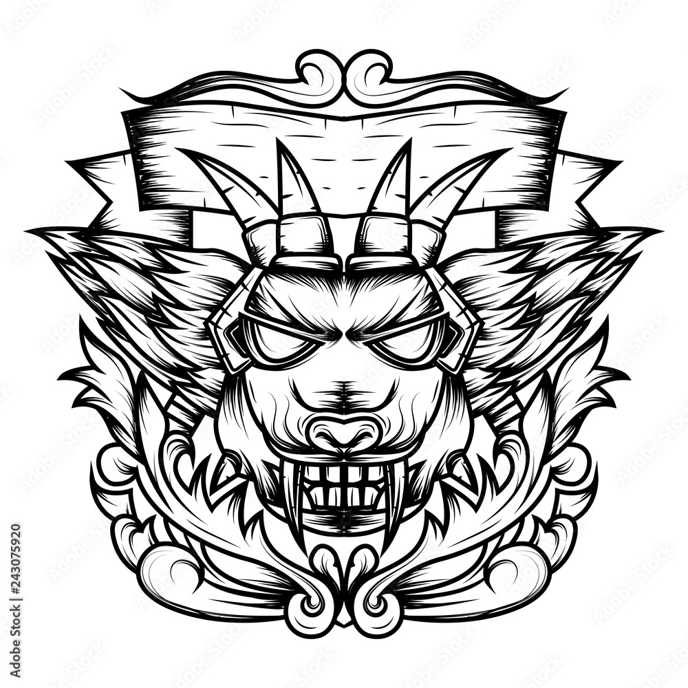Line art of Devil's Head Sacred Geometry Ornamental is an Illustration of a devil's head with sharp fangs and wings Line art of Devil's Head Sacred Geometry Ornamental is an Illustration of a devil's head with sharp fangs and wings