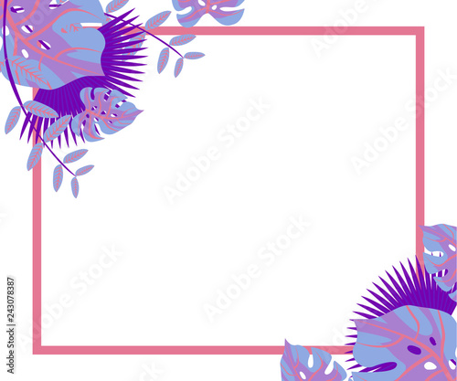 invitation card monstera proton purple