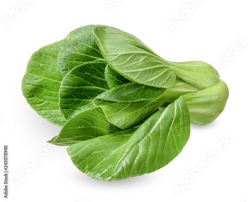 Bok choy isolated on white clipping path
