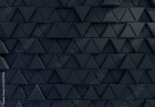 Two tone triangle extruded abstract background. 3D